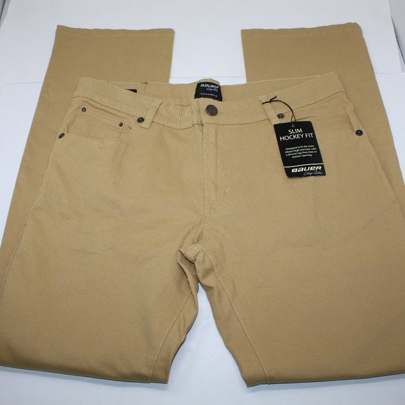 Bauer Other - Bauer Chip Foster Slim Hockey NWT Men's 34 x 34 Khaki 5 Pocket Stretch Jeans